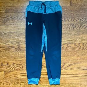 EUC Under Armour boys lightweight joggers. Black/ grey. Size XS